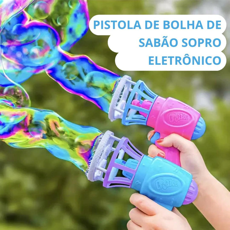 Pistola de Bolha de sabão sopro eletrônico