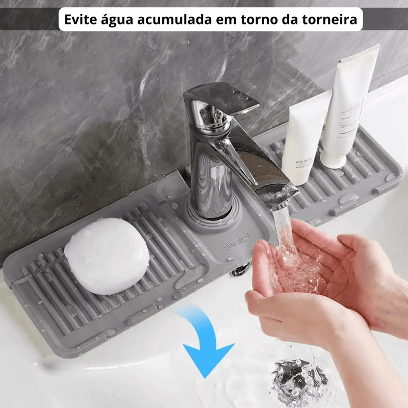 Bandeja de silicone para pia cozinha auto drenagem