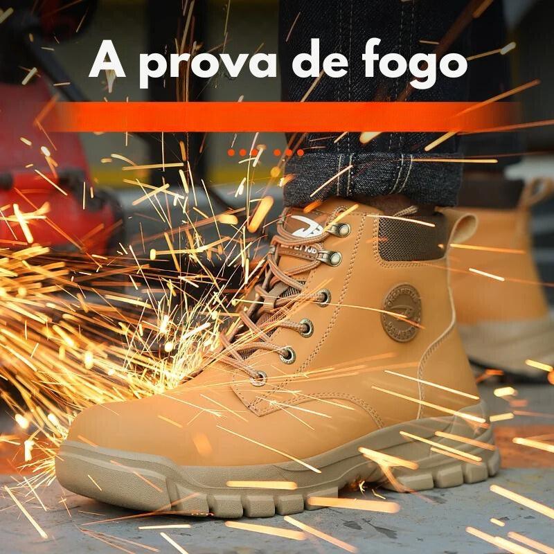 Bota impermeável e resistente, bico de aço e indestrutível - alilo presentes