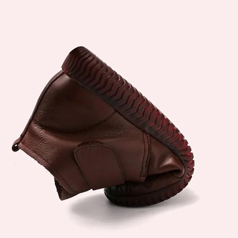 Botas de couro PU com forro de pelúcia