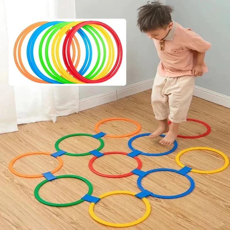 Brinquedo esportivo conjunto de argolas treinamento físico infantil