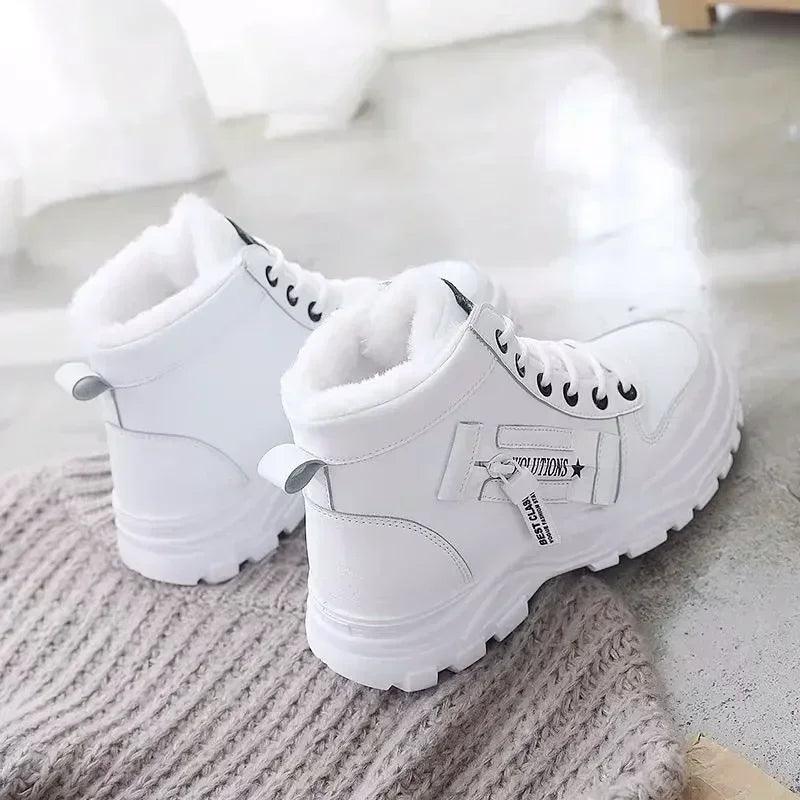 Botas de inverno impermeável e forro grosso de pelúcia