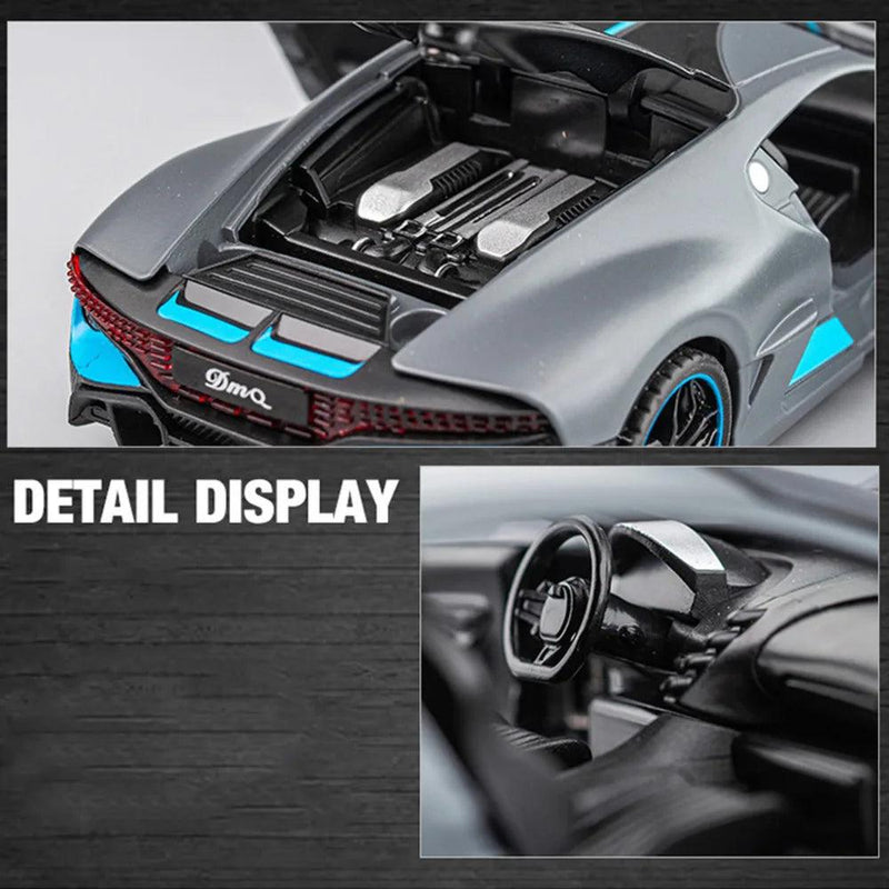 Carrinho miniatura Bugatti Divo liga metálica