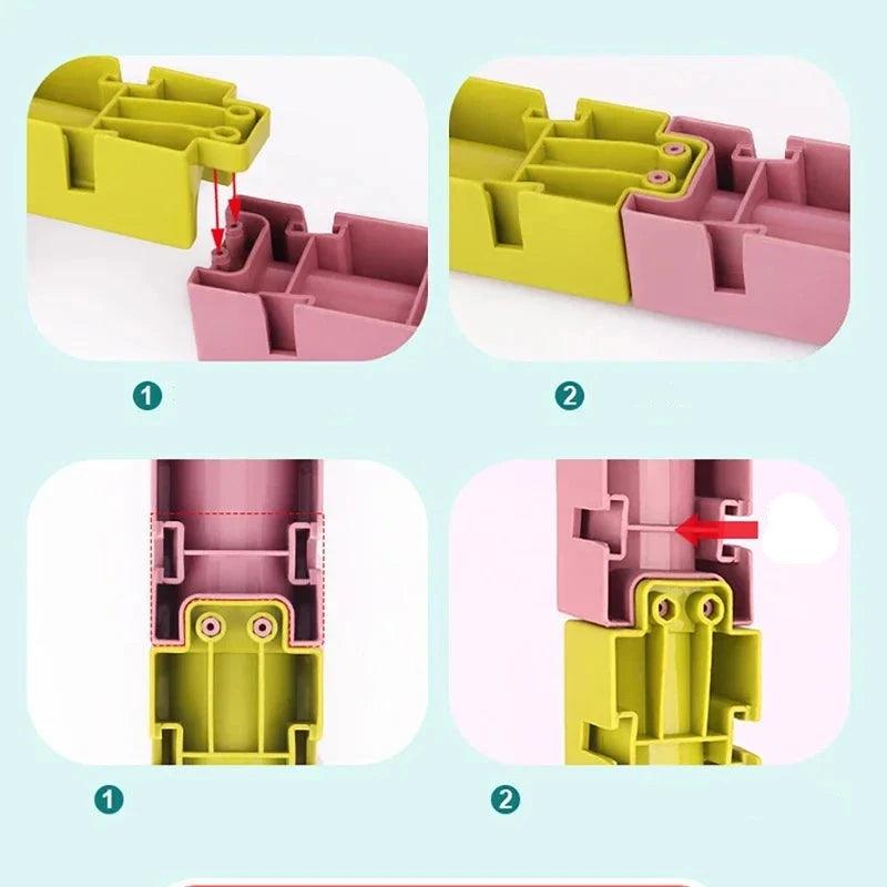 Trilha de montagem DIY com ventosa para crianças