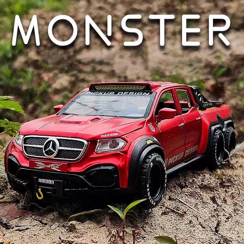 Carrinho miniatura Mercedes-Benz Classe EXY 6X6 Pickup Diecast liga metálica