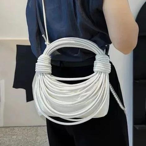 Bolsa luxo atada estilo corda artesanal