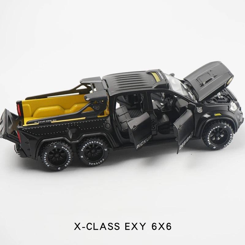 Carrinho miniatura Mercedes-Benz Classe EXY 6X6 Pickup Diecast liga metálica