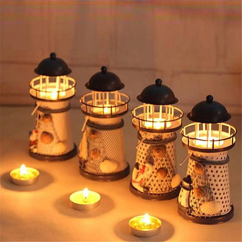 Castiçal de ferro decoração farol