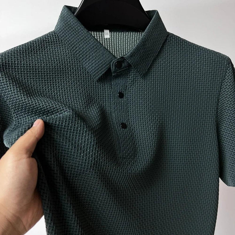 Camisa polo manga curta respirável de alta qualidade