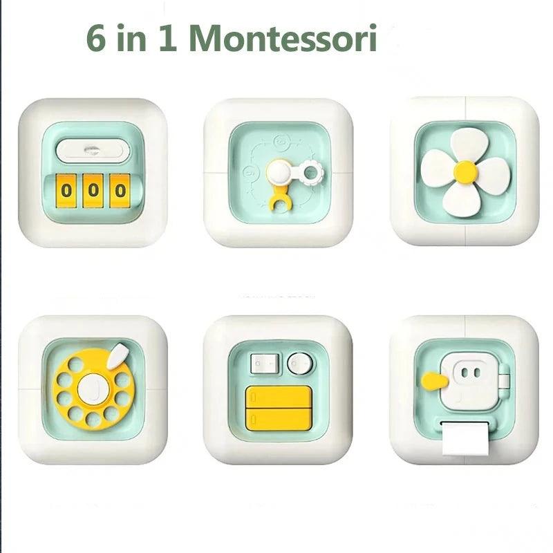 Brinquedo 6 in 1 cubo montessoriano educativo