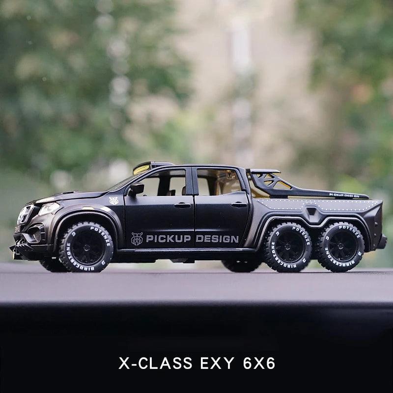 Carrinho miniatura Mercedes-Benz Classe EXY 6X6 Pickup Diecast liga metálica