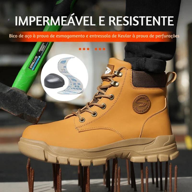 Bota impermeável e resistente, bico de aço e indestrutível - alilo presentes