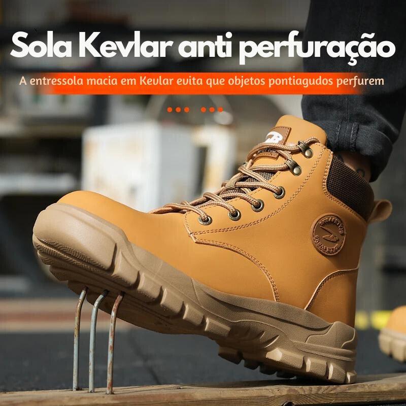 Bota impermeável e resistente, bico de aço e indestrutível - alilo presentes